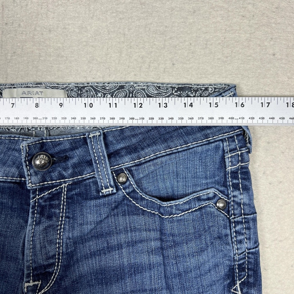 Ariat‎ R.E.A.L. Jeans Womens 30XL Blue Medium Wash Slim Straight Stretch Denim - Picture 6 of 13